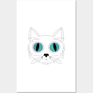 Big Eyed Cat V7 Posters and Art